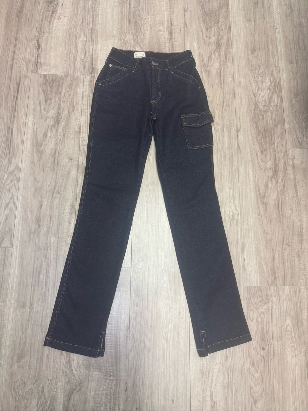 Pilcro Anthropologie Utility High Rise Dark Denim Jeans